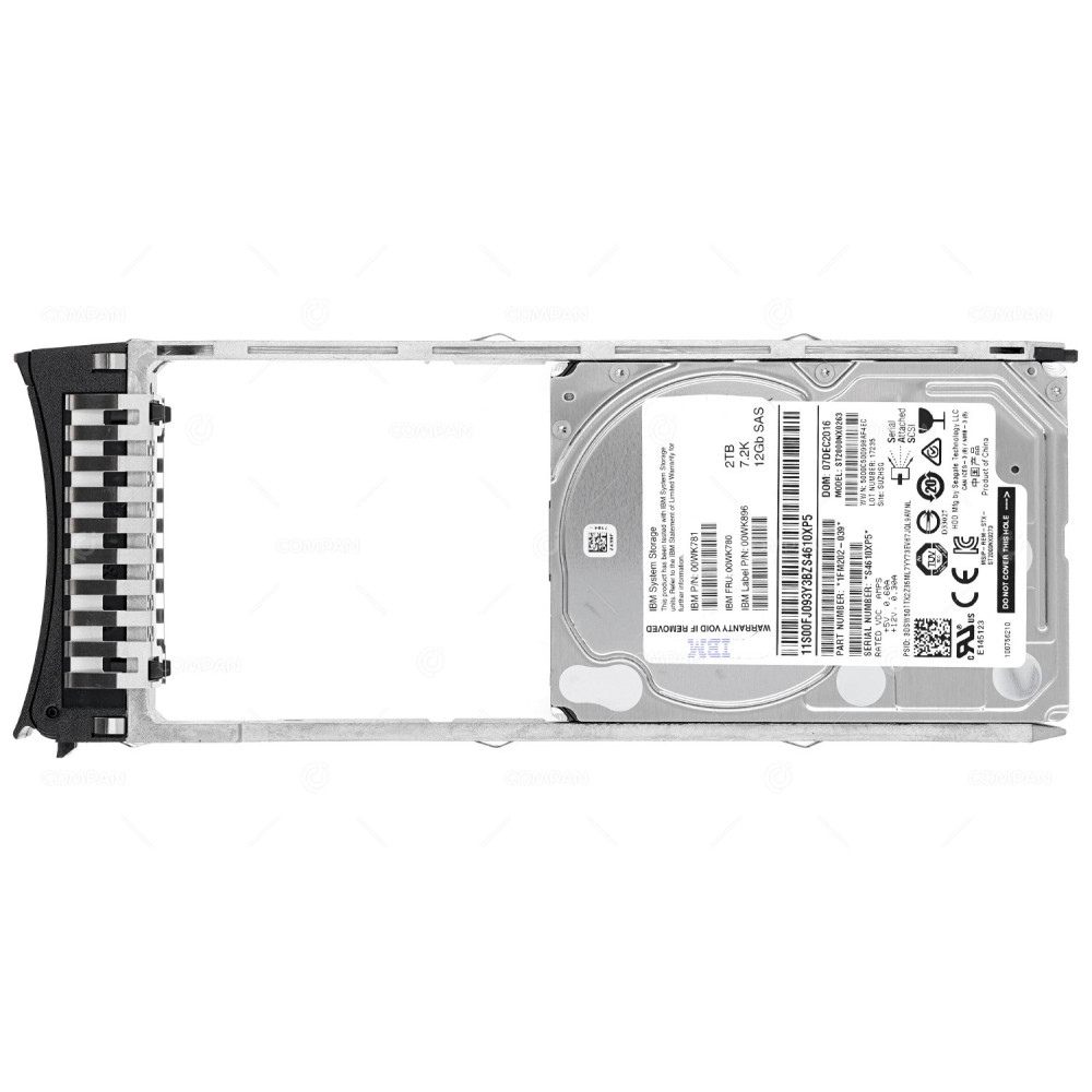 00WK780 IBM HDD 2TB 7.2K SAS 12G 2.5" SFF FOR IBM STORWIZE V7000 G2